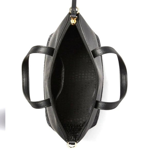 Authentic ♠️ Kate Spade Flash Glitter Saffiano Pvc Ina Satchel wkru5610 black - Picture 6 of 8